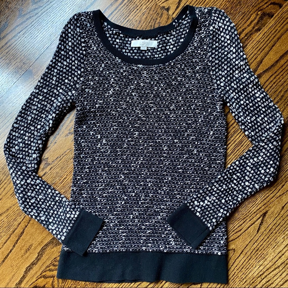 Ann Taylor Loft Knotty Marled Light Sweater M, EUC - Picture 3 of 4